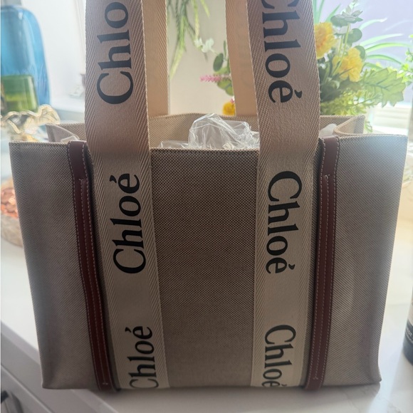 Chloe Handbags - Chloé Tan Canvas Tote with Logo Straps